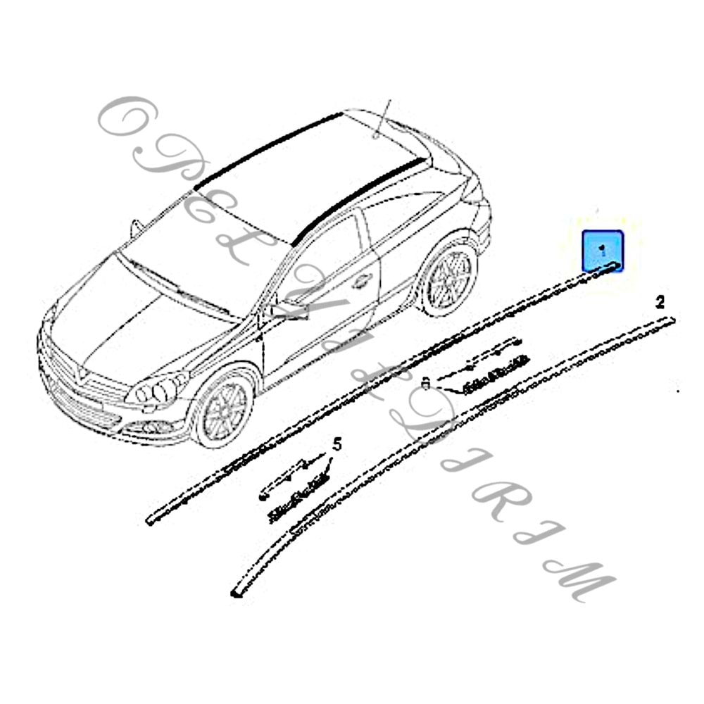 Opel Astra H Sw Sağ Tavan Oluk Çıtası Gm Orijinal 13208415