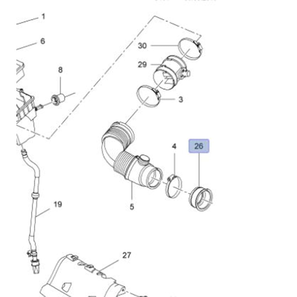 Opel İnsignia A A20DT Turbo Şarj Girişi Borusu Contası Gm Orjinal 13309145