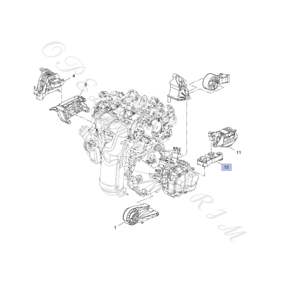 Opel Astra J A13DTE Sol Motor Kulak Braketi Gm Orijinal 13324498