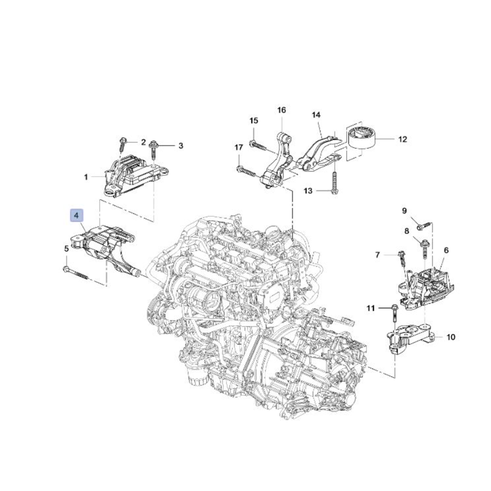 Opel Astra K 1.4 Turbo Sağ Motor Takoz Braketi Gm Orjinal 13363920