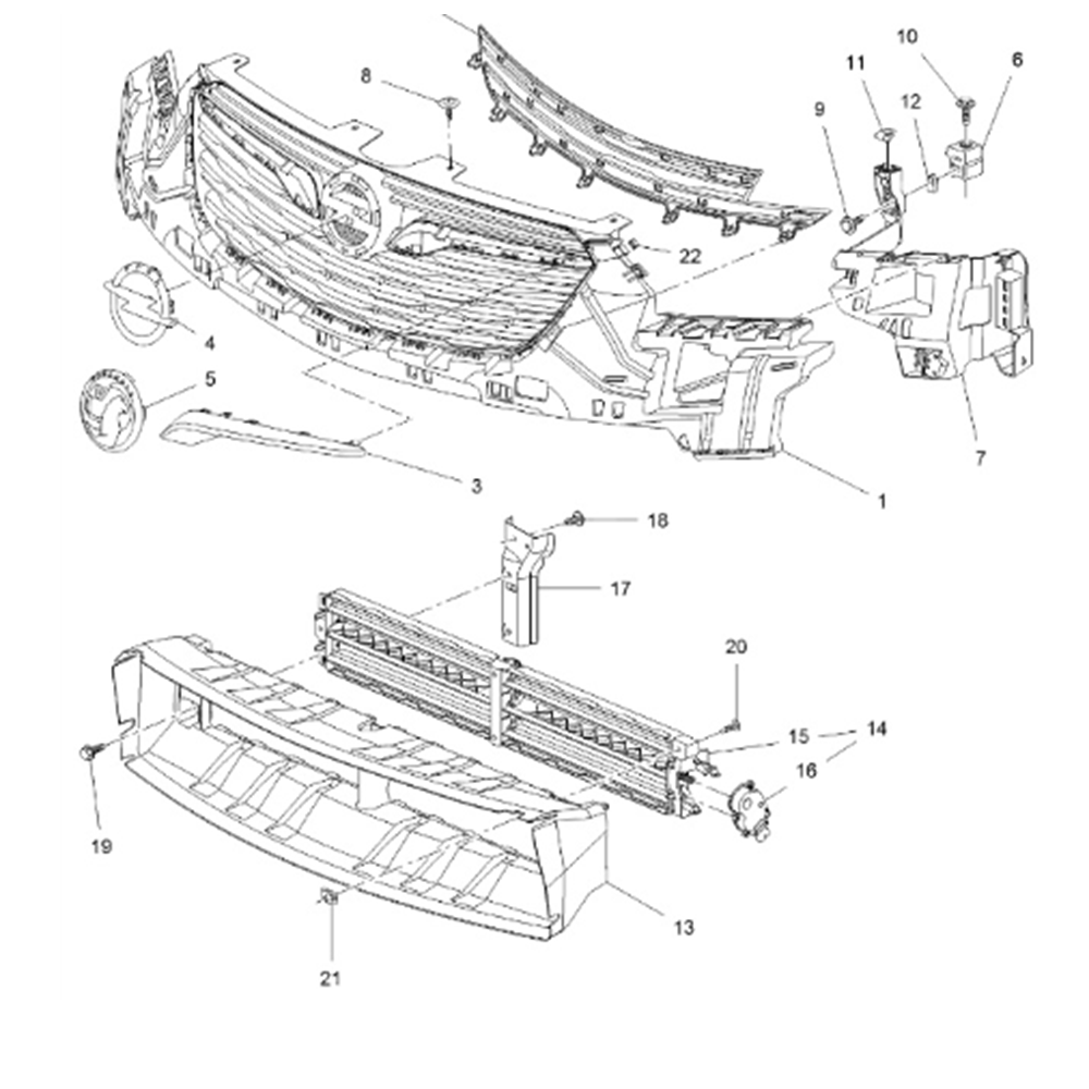Opel Crossland Ön Sol Hava Deflektör Braketi Gm Orjinal 13486234