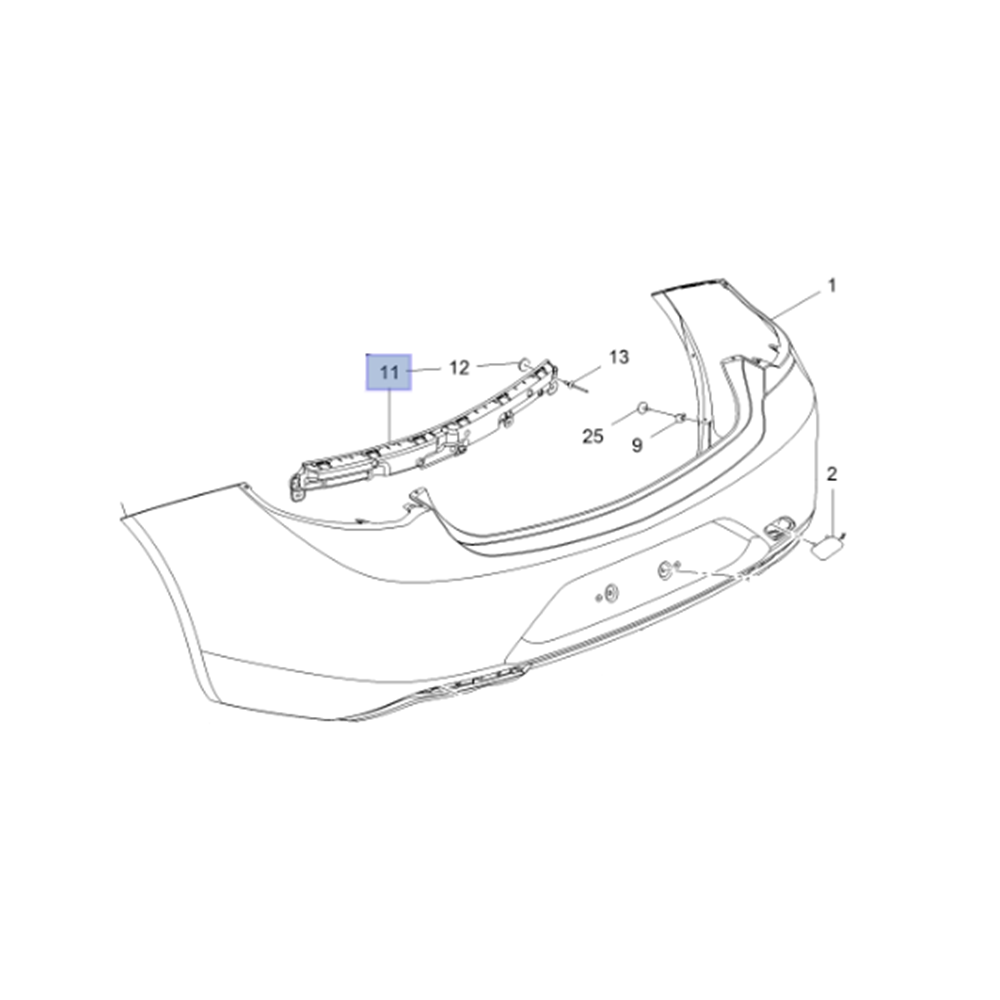 Opel İnsignia B Arka Tampon Orta Destek Braketi Gm Orijinal 13487586