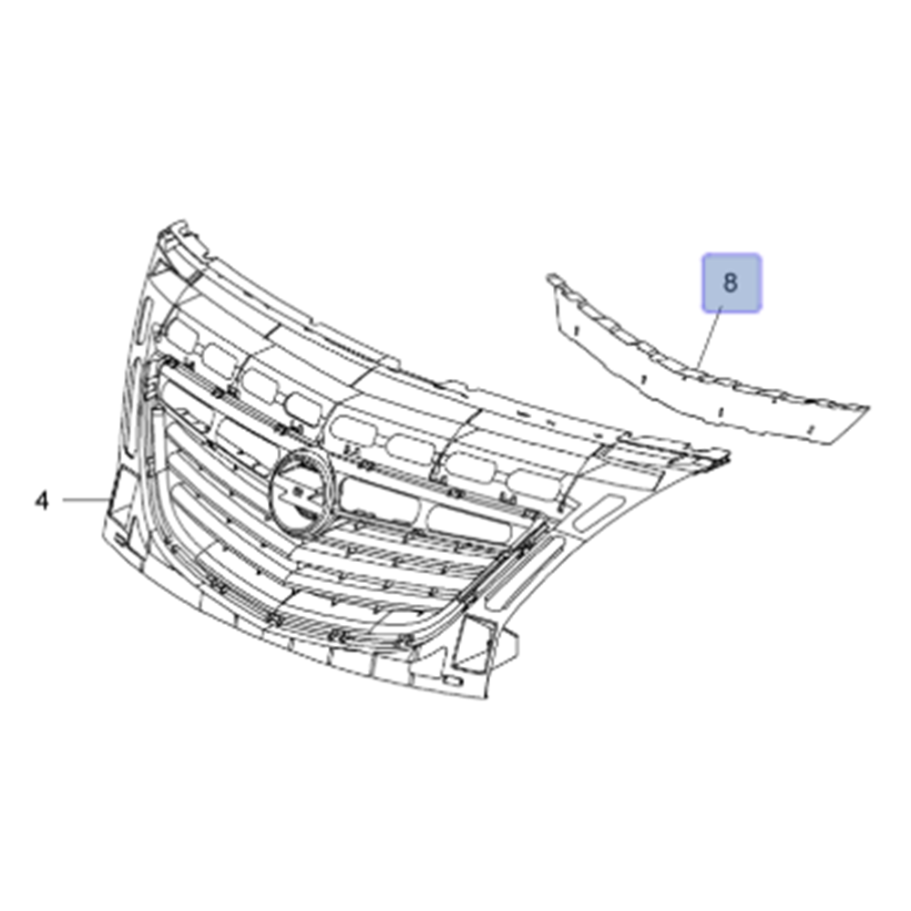 Opel Meriva B Panjur Alt Plastiği Gm Orijinal 1335887