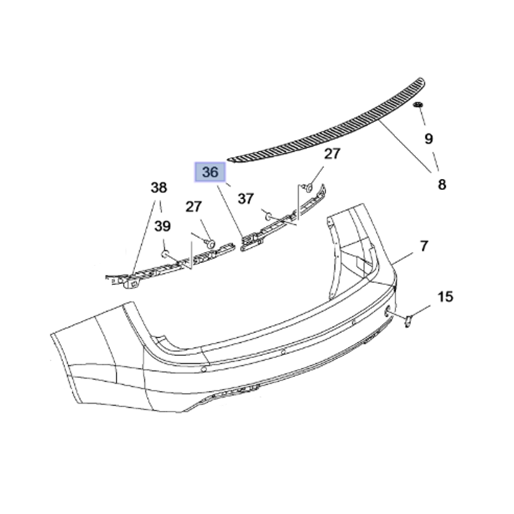 Opel İnsignia A SW Arka Tampon Braketi Sağ Gm Orijinal 13239122
