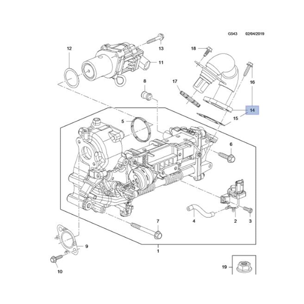 Opel Astra K 1.6 Dizel Egr Borusu Gm Orjinal 55574012