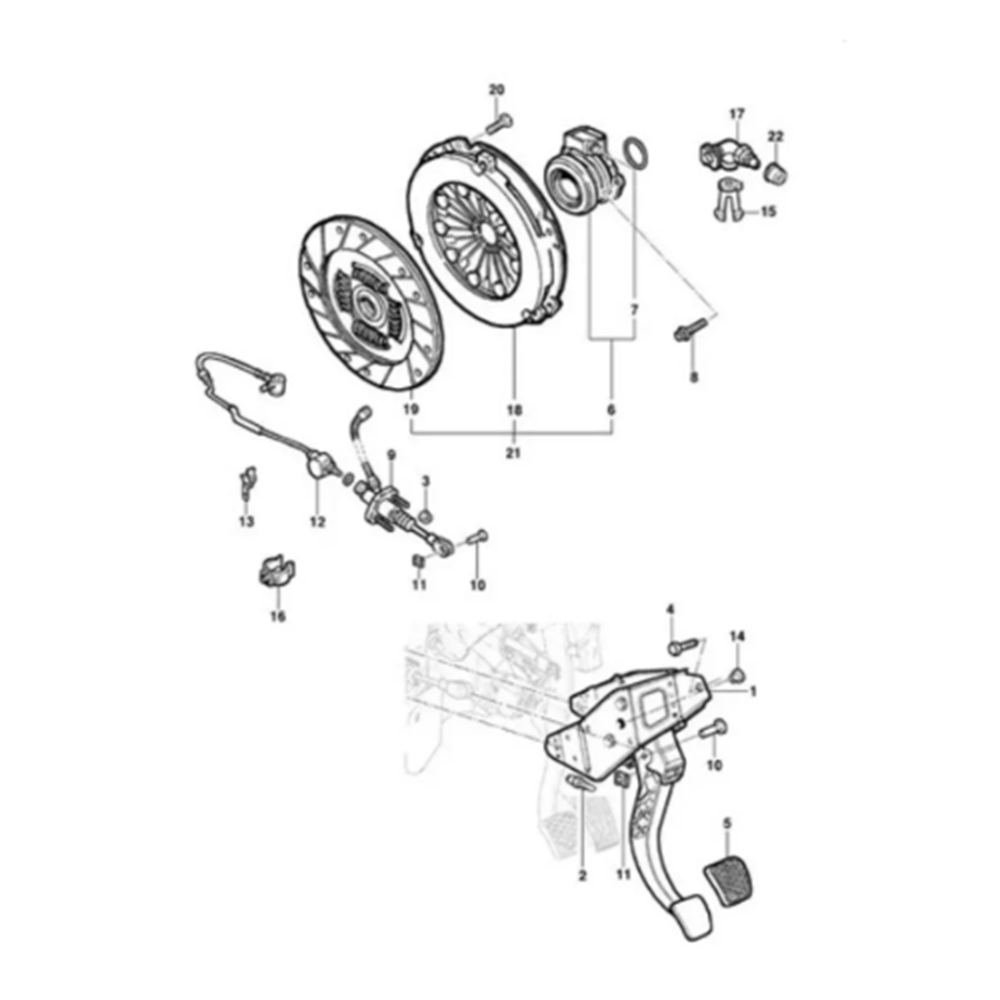 Opel Astra G Debriyaj Pedalı Gm Orjinal 13173772