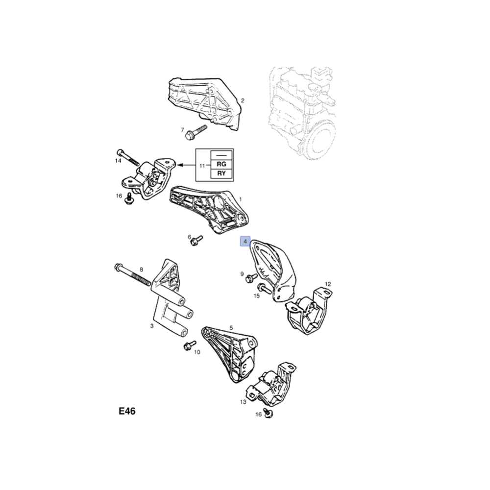 Opel Astra F Sol Ön Motor Kulak Braketi Gm Orijinal 90189778