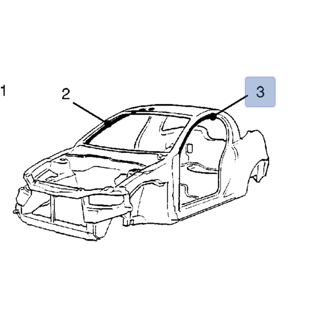 Opel Tigra A Sol Tavan Fitili Gm Orijinal 90482675