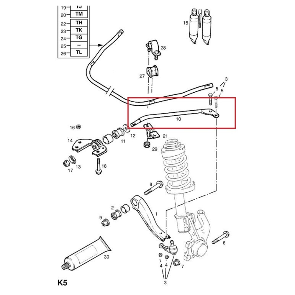 Opel Corsa B Kaster Kol Demiri Sol Gm Orjinal Marka 90539892