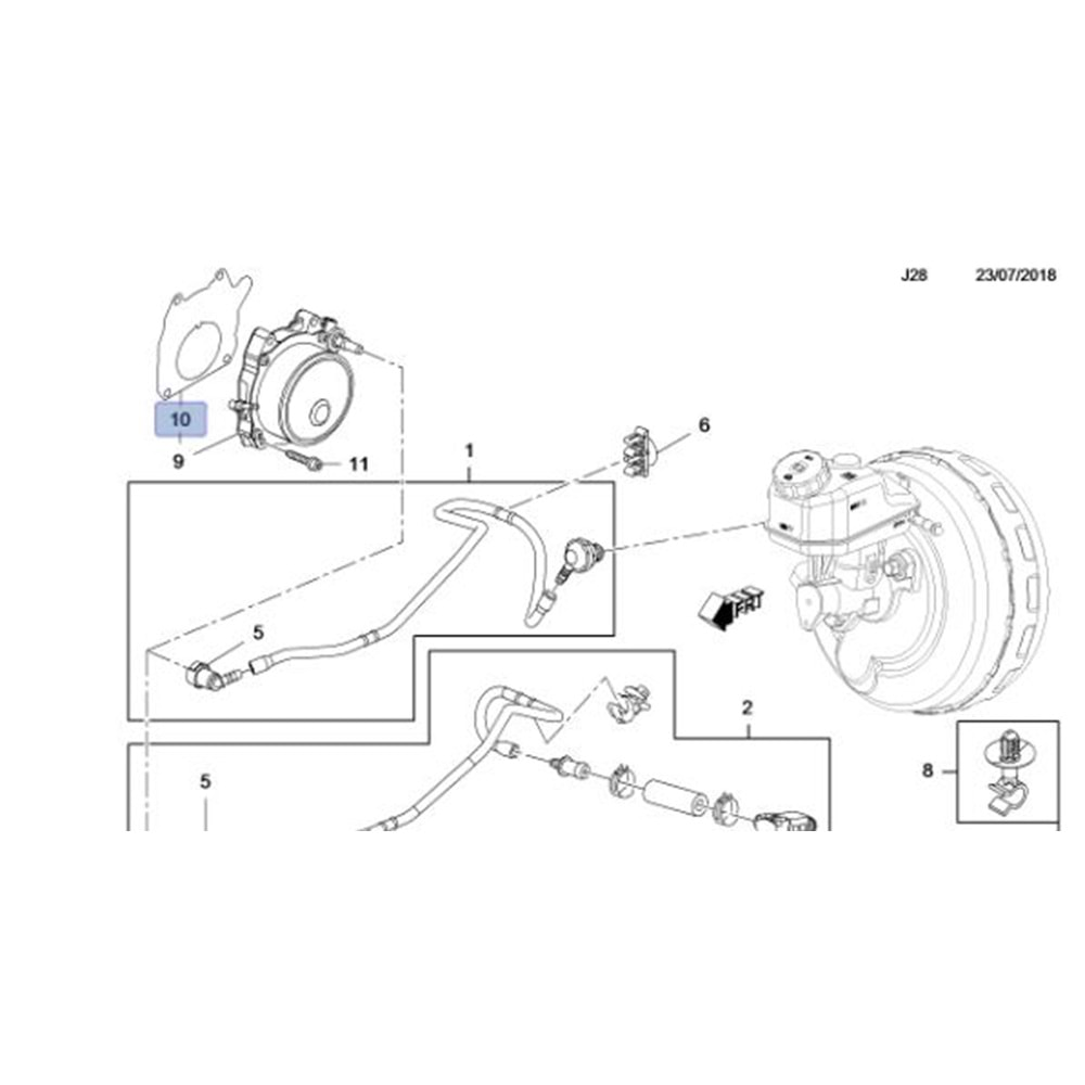 Opel İnsignia A A20DT Fren Vakum Contası Gm Orjinal 93179222