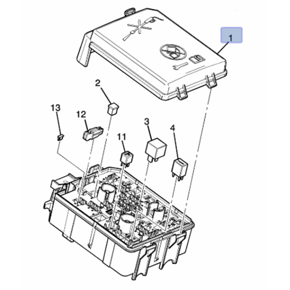 Chevrolet Aveo T300 Sigorta Üst Kapağı Gm Orijinal 95383541