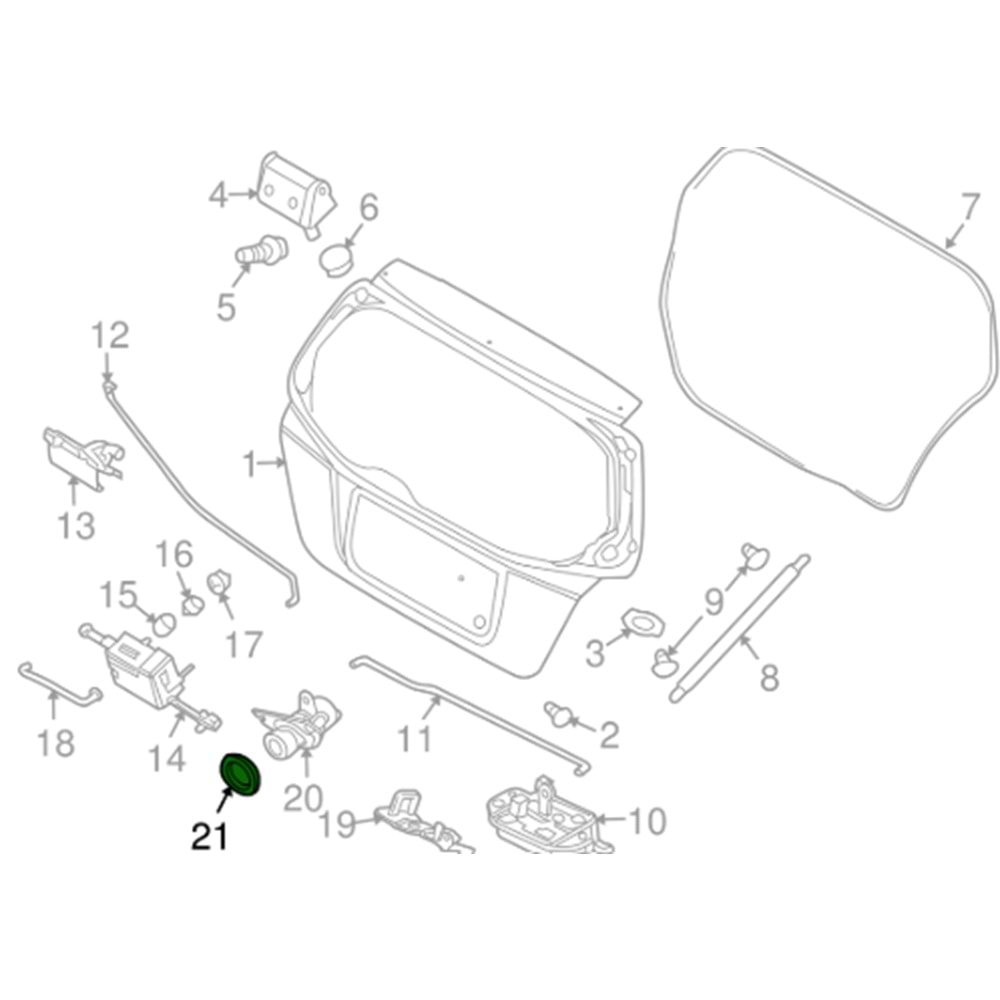 Chevrolet Aveo Kalos Arka Bagaj Kapağı Kilit Çerçevesi Gm Orjinal 96534234