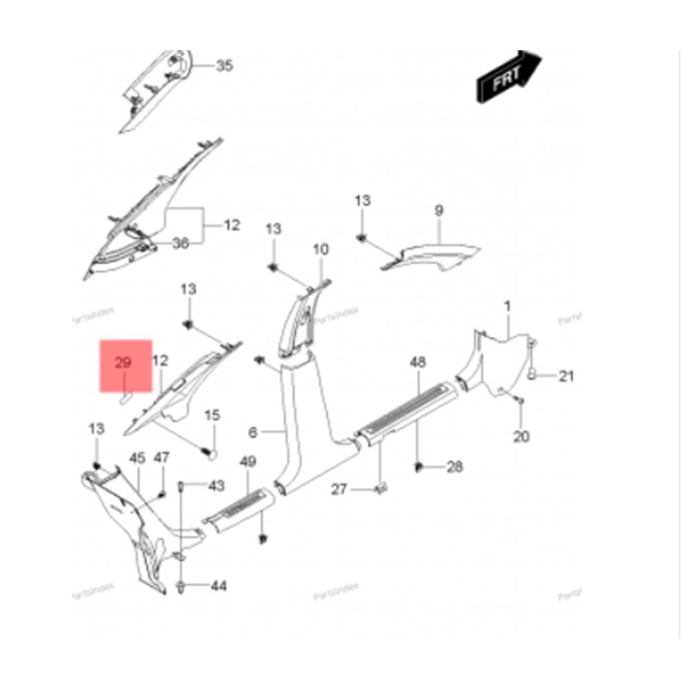 Chevrolet Lacetti Tavan Direk Plastiği Gm Orjinal 96615953