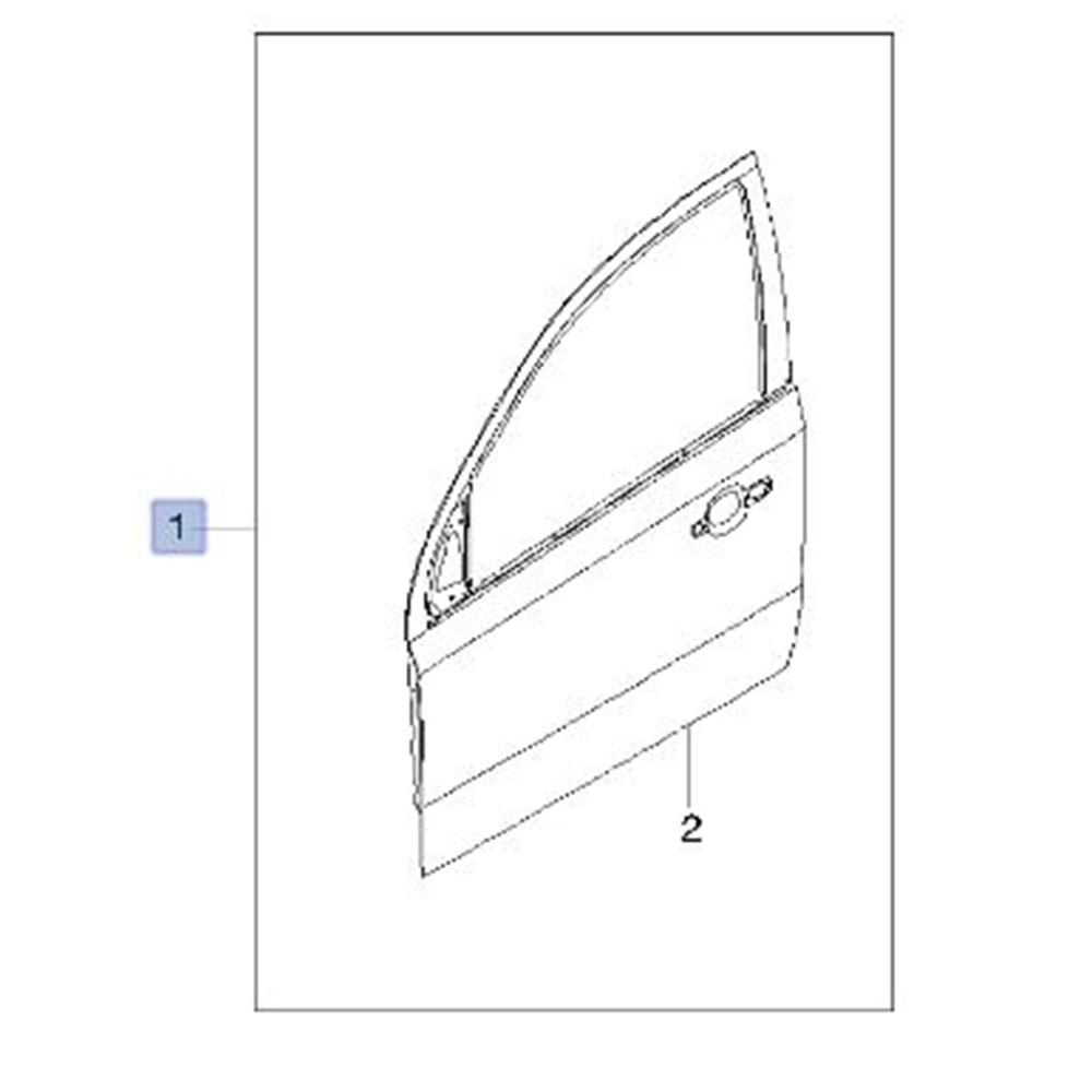 Chevrolet Aveo HB Makyajlı 2.Tip Sağ Ön Kapı Gm Orjinal Marka 96897590