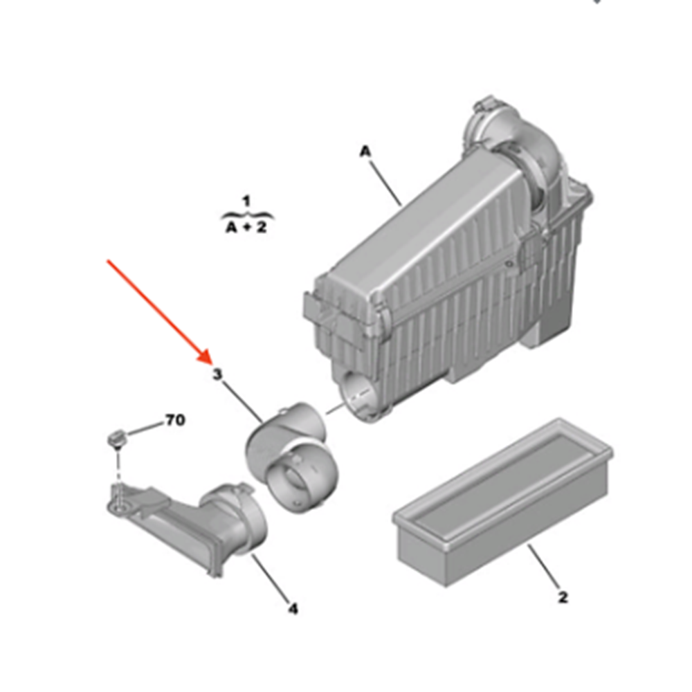 Opel Corsa F Hava Filtre Hortumu Gm Orjinal 9824240080