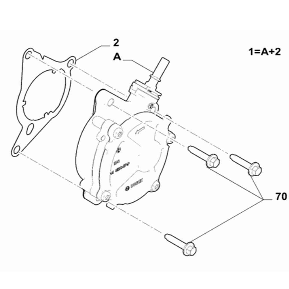 Opel Crossland X Vakum Pompa Contası Psa Orjinal 9835543580