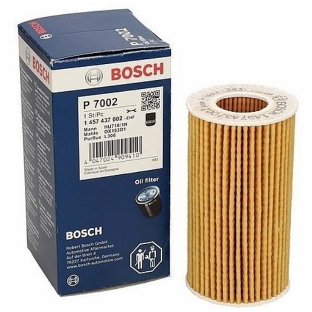 Opel Vectra B 2.0 Dizel Motor Yağ Filtresi Bosch Marka 1457437002