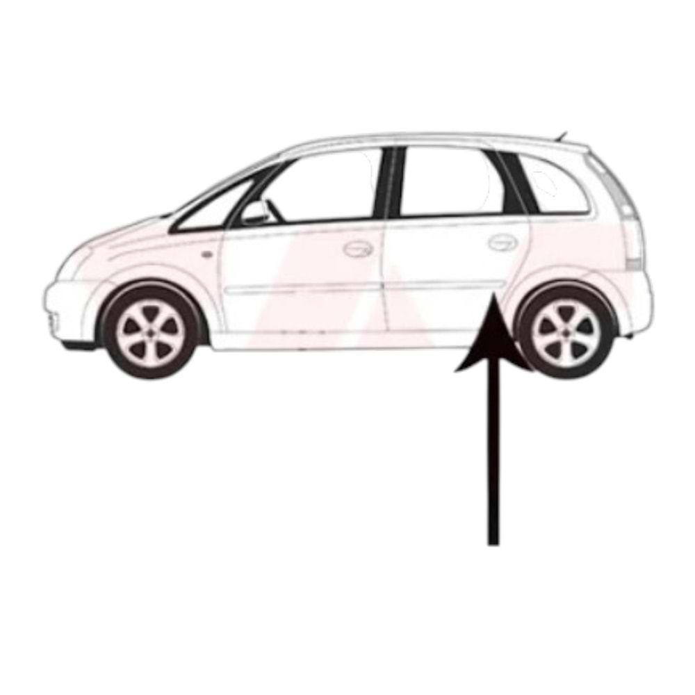 Opel Meriva A Sol Arka Kapı Kapı Çıtası Astarlı Root Marka 5171181