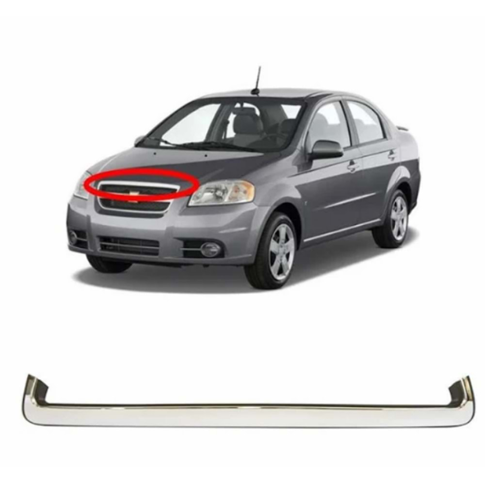 Chevrolet Aveo T250 Nb Üst Panjur Nikelajı Kromlu Tongyang Marka 96852700