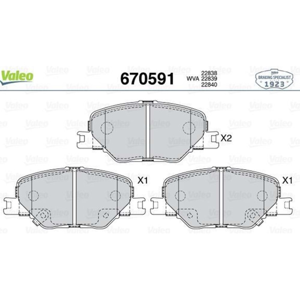 Opel İnsignia B 16 İnç Ön Balata Valeo Marka 84124408