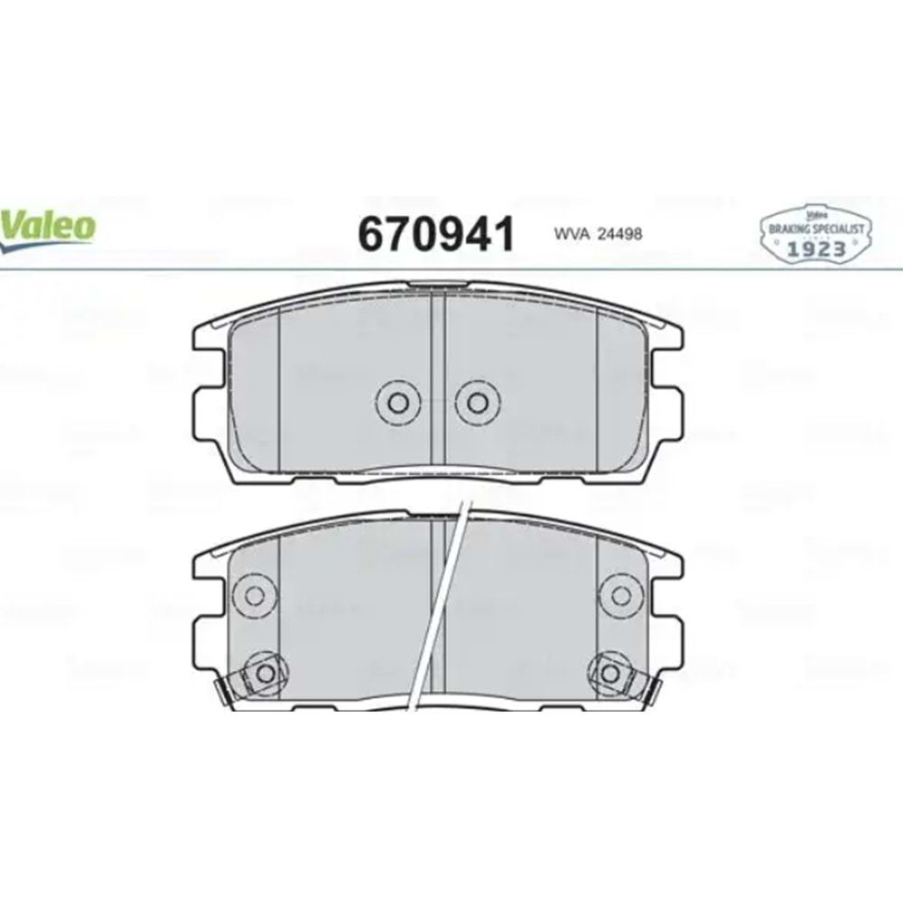 Chevrolet Captiva C100 Arka Disk Fren Balatası Valeo Marka 96626076