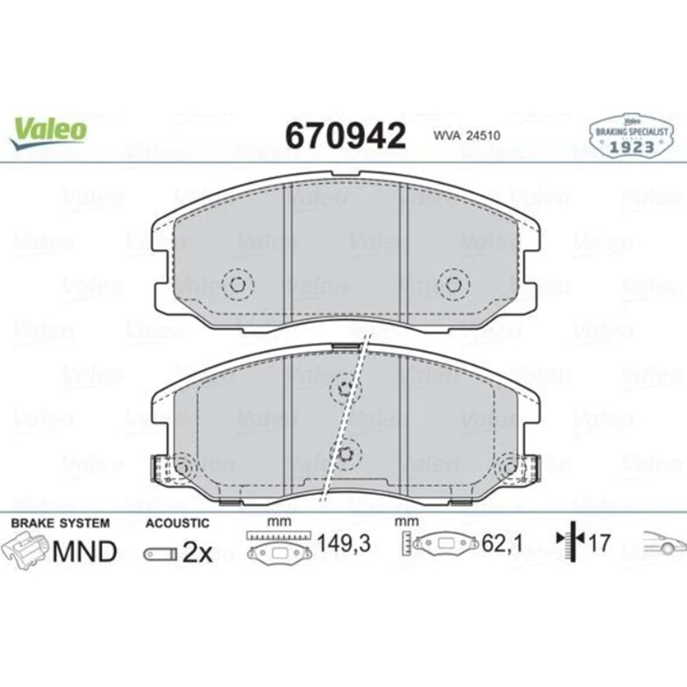 Chevrolet Captiva Ön Fren Balatası Valeo Marka 96626070