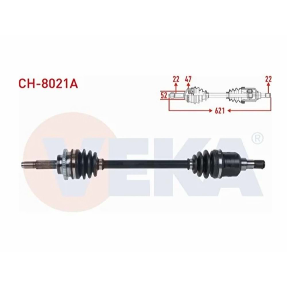 Chevrolet Spark M300 Komple Aks Sol Ön Absli 47 621MM Veka Marka 95975620