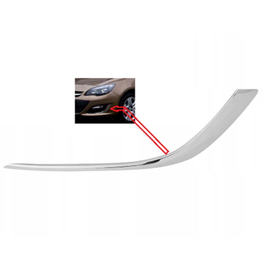 Opel Astra J Ön Tampon Sol Sis Kapağı Nikelajı Wisco Marka 13368710