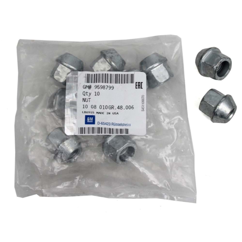 Opel Astra J Bijon Somunu Gm Orjinal 9598799