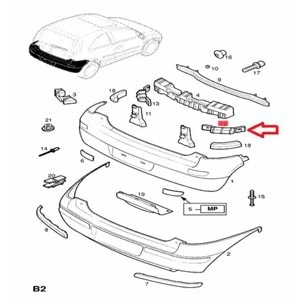 Opel Corsa C Sağ Arka Tampon Bağlantı Braketi Gm Orjinal Marka 13131177