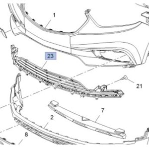 Opel Mokka X Alt Panjur Izgarası Gm Orjinal Marka 42506905