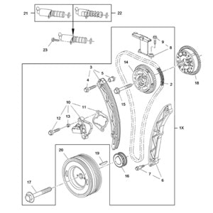 Opel Astra K D10XFL B10XFL Krank Kasnağı Gm Orjinal 55495011