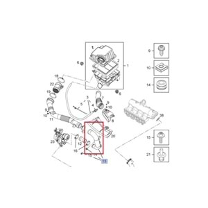 Opel Corsa D Turbo Dirsek Borusu Orjinal Gm 55557415