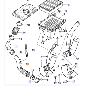 Opel Vectra C 1.9 Dizel Hava Filtre Gaz Kelebek Gövdesi Çıkış Hortumu Gm Orjinal 55558950