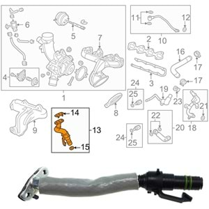 Opel İnsignia A 1.4 Turbo Yağlama Borusu Gm Orjinal Marka 55587854