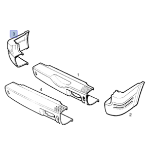 Opel Frontera B Sol Arka Tampon Gm Orijinal 91156853