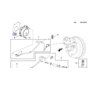 Opel İnsignia A A20DT Fren Vakum Contası Gm Orjinal 93179222