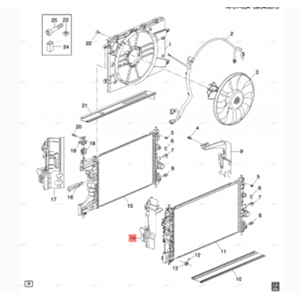 Opel Cruze Deflektör Radyatör Havası Gm Orjinal 95247589