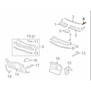 Chevrolet Captiva Ön Cam Izgarası Uç Kapağı Sağ Gm Orjinal 96624541