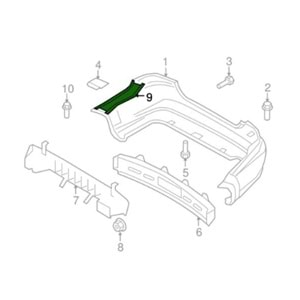 Chevrolet Aveo T250 Sedan Sol Arka Tampon Ayağı Gm Orjinal Marka 96648656