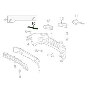 Chevrolet Aveo T255 Sağ Sis Kapak Çıtası Sissiz Gm Orjinal 96648788