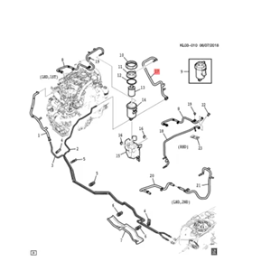 Chevrolet Captiva Yakıt Hortumu Depo Filtre Arası Gm Orjinal 96818946