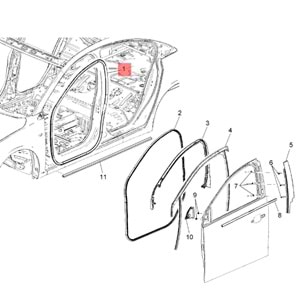 Chevrolet Cruze Sol Ön Kapı Fitili Gm Orjinal 96931465
