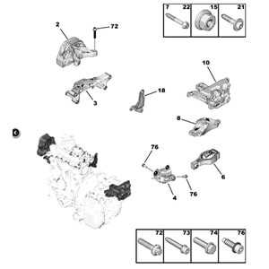 Opel Corsa F Sağ Motor Kulağı Braketi Gm Orjinal 9813582980