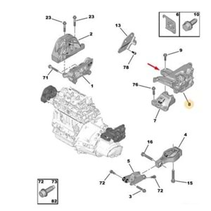 Opel Corsa F Sol Motor Kulağı Gm Orjinal 9824312980