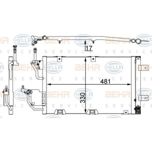 Opel Astra H 1.3 1.7 Dizel Klima Radyatörü Behr Marka 8FC351302374