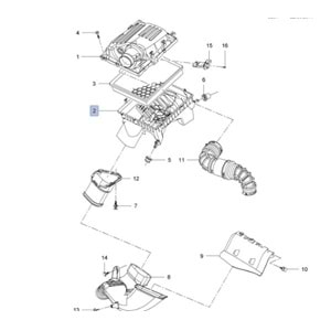 Opel İnsignia A A14NET Hava Filtre Alt Kazanı İthal 13335598