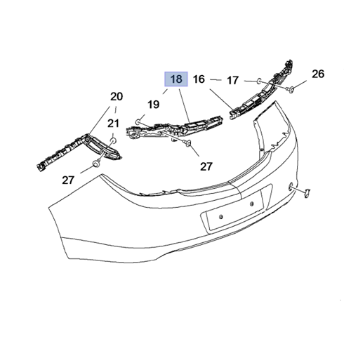 Opel İnsignia A Sol Arka Tampon Braketi Gm Orijinal 1404642