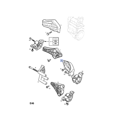 Opel Astra F Sol Ön Motor Kulak Braketi Gm Orijinal 90189778