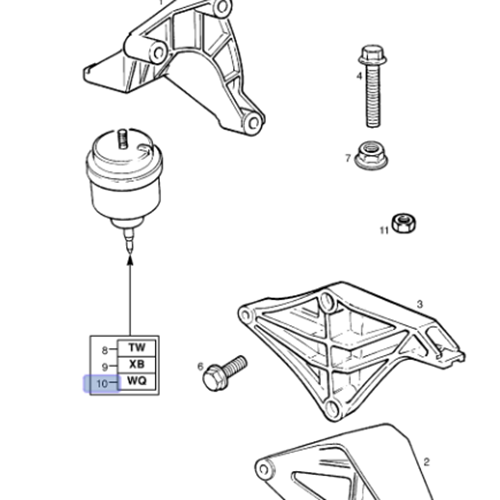 Opel Vectra B X25XE Manuel Sağ Ön Motor Kulağı Gm Orjinal 90498424